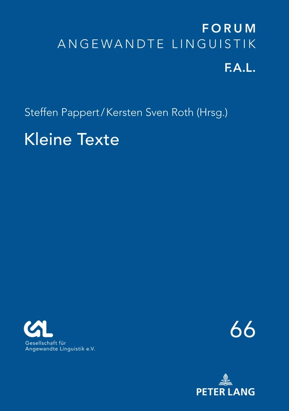 Kleine Texte: 66 (Forum Angewandte Linguistik - F.A.L.)