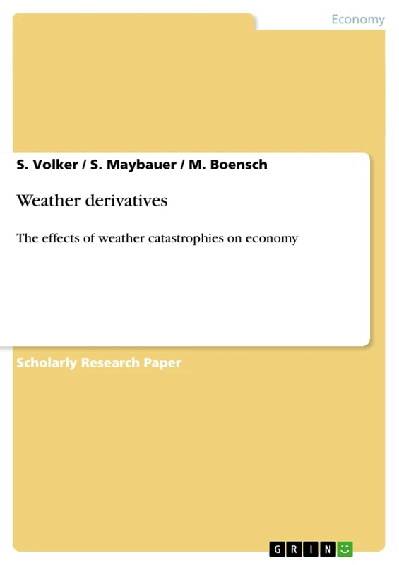Weather derivatives: The effects of weather catastrophies on economy