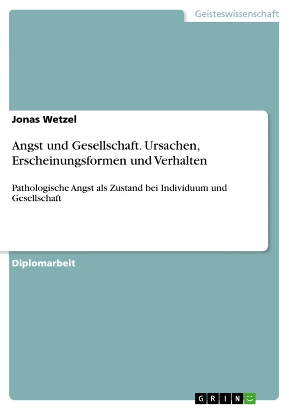 Angst und Gesellschaft. Ursachen, Erscheinungsformen und Verhalten: Pathologische Angst als Zustand bei Individuum und Gesellschaft