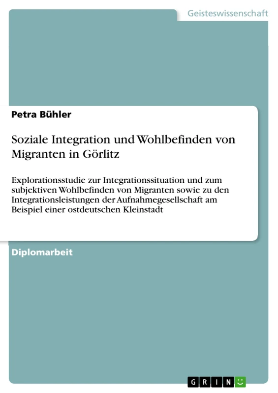 GRIN Verlag - Soziale Integration Migranten in Gorlitz Study