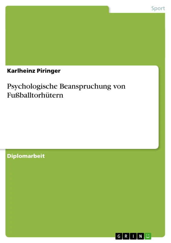Psychologische Beanspruchung von Fußballtorhütern - Image 1