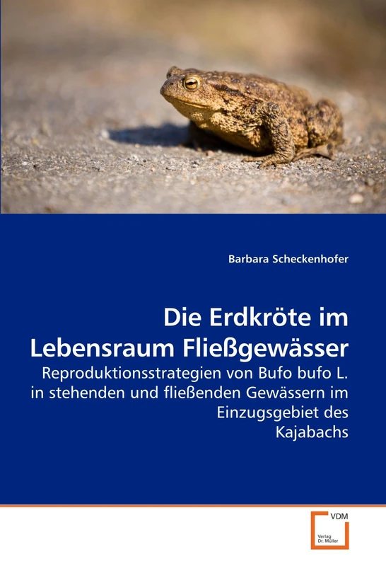 Die Erdkröte im Lebensraum Fließgewässer: Reproduktionsstrategien von Bufo bufo L. in stehenden und fließenden Gewässern im Einzugsgebiet des Kajabachs