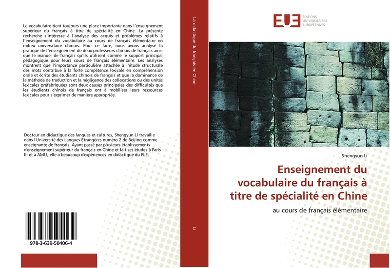 Enseignement du vocabulaire du français à titre de spécialité en Chine: au cours de français élémentaire