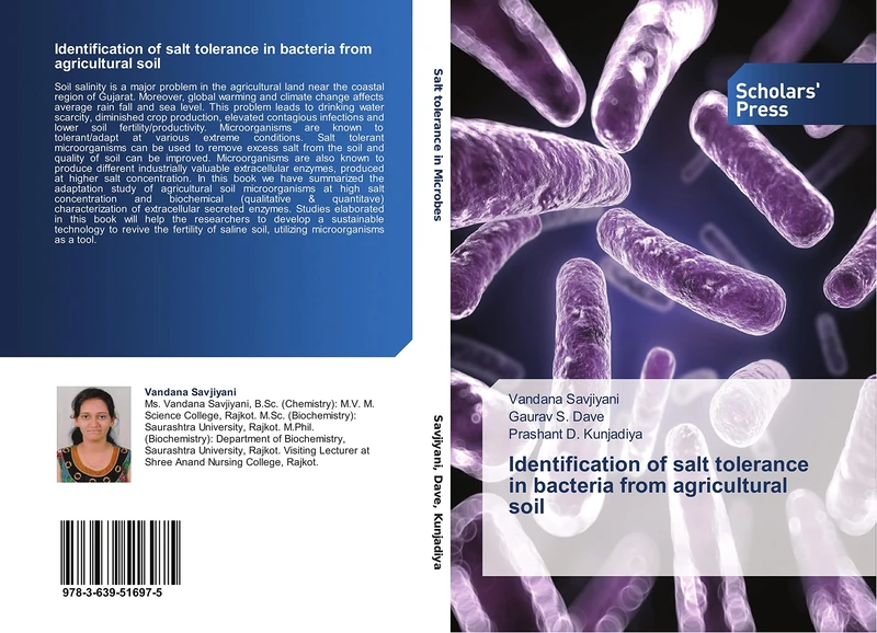 Identification of salt tolerance in bacteria from agricultural soil