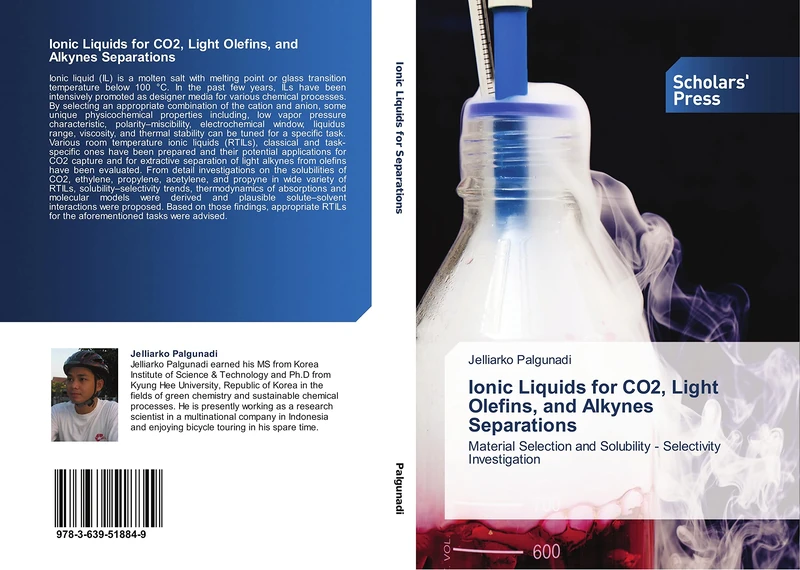 Ionic Liquids for CO2, Light Olefins, and Alkynes Separations: Material Selection and Solubility - Selectivity Investigation - Image 1
