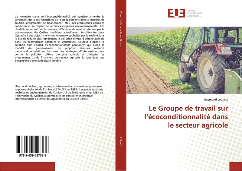 Le Groupe de travail sur l’écoconditionnalité dans le secteur agricole