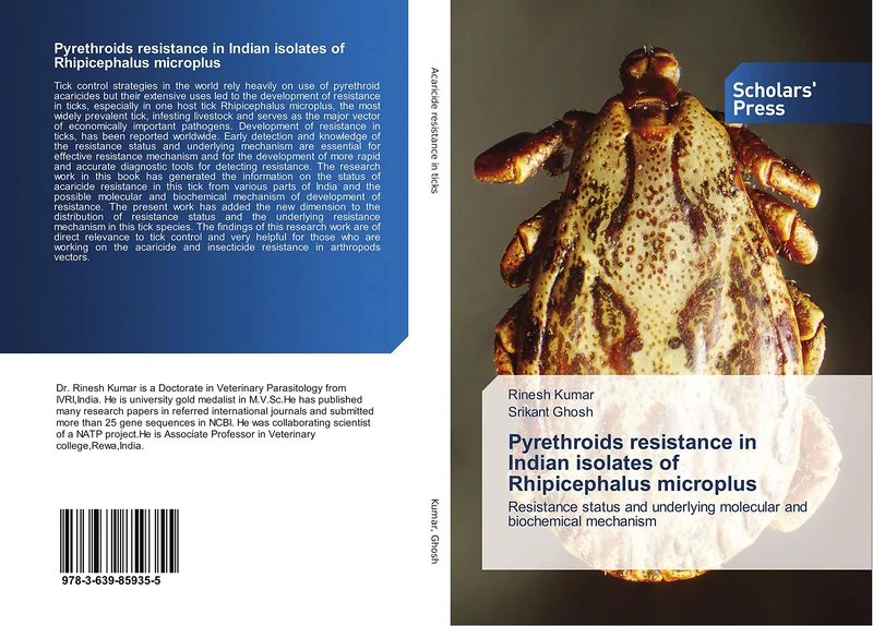 Pyrethroids resistance in Indian isolates of Rhipicephalus microplus: Resistance status and underlying molecular and biochemical mechanism