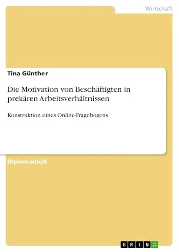 Die Motivation von Beschäftigten in prekären Arbeitsverhältnissen: Konstruktion eines Online-Fragebogens