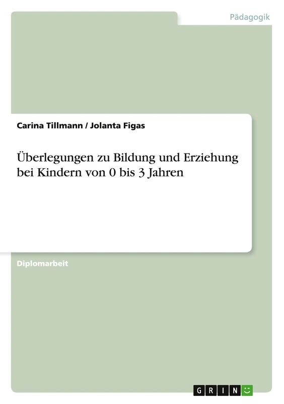 Überlegungen zu Bildung und Erziehung bei Kindern von 0 bis 3 Jahren