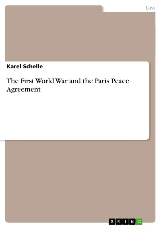 The First World War and the Paris Peace Agreement - Image 1