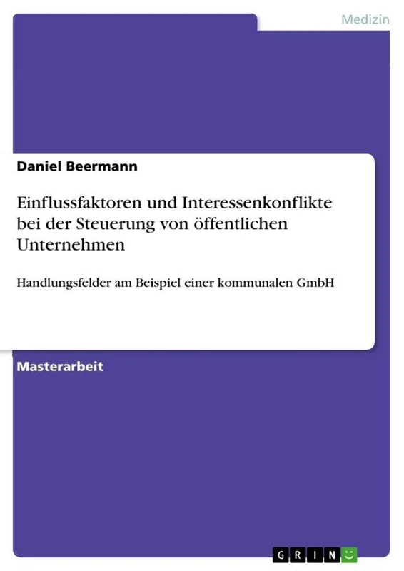 Einflussfaktoren und Interessenkonflikte bei der Steuerung von öffentlichen Unternehmen: Handlungsfelder am Beispiel einer kommunalen GmbH