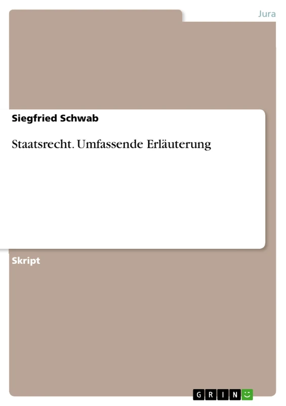 Staatsrecht. Umfassende Erläuterung - Image 1