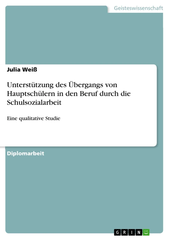 Unterstützung des Übergangs von Hauptschülern in den Beruf durch die Schulsozialarbeit: Eine qualitative Studie
