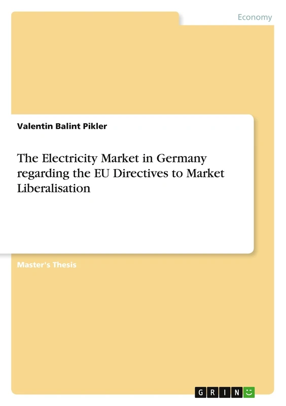 The Electricity Market in Germany regarding the EU Directives to Market Liberalisation