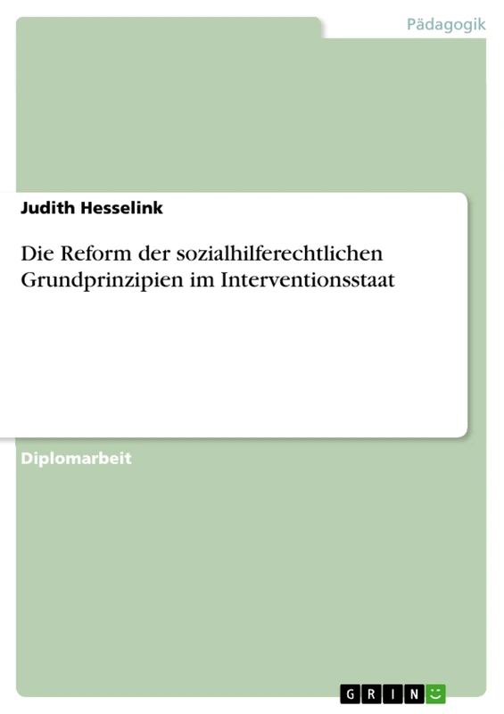 Die Reform der sozialhilferechtlichen Grundprinzipien im Interventionsstaat - Image 1