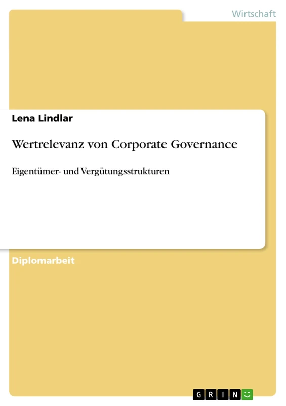 Wertrelevanz von Corporate Governance: Eigentümer- und Vergütungsstrukturen - Image 1