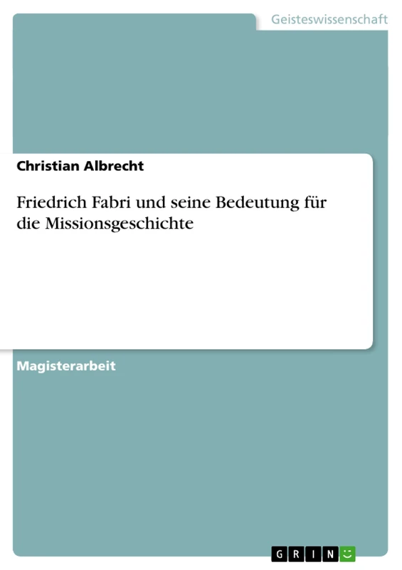 Friedrich Fabri und seine Bedeutung für die Missionsgeschichte - Image 1
