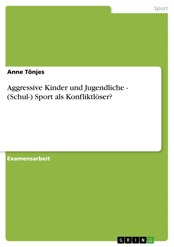 Aggressive Kinder und Jugendliche - (Schul-) Sport als Konfliktlöser?
