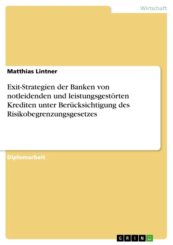 Exit-Strategien der Banken von notleidenden und leistungsgestörten Krediten unter Berücksichtigung des Risikobegrenzungsgesetzes - Image 1