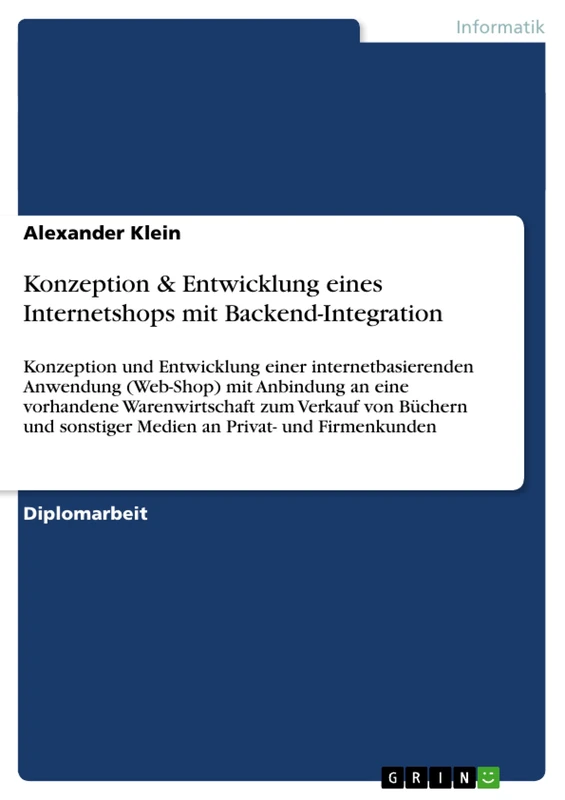 Konzeption & Entwicklung eines Internetshops mit Backend-Integration: Konzeption und Entwicklung einer internetbasierenden Anwendung (Web-Shop) mit ... und sonstiger Medien an Privat- und Fir - Image 1
