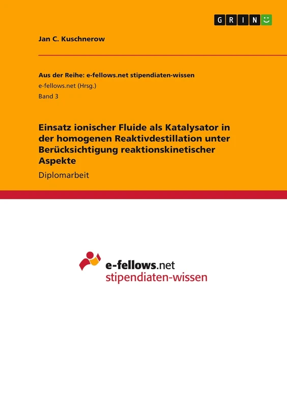 Einsatz ionischer Fluide als Katalysator in der homogenen Reaktivdestillation unter Berücksichtigung reaktionskinetischer Aspekte - Image 1