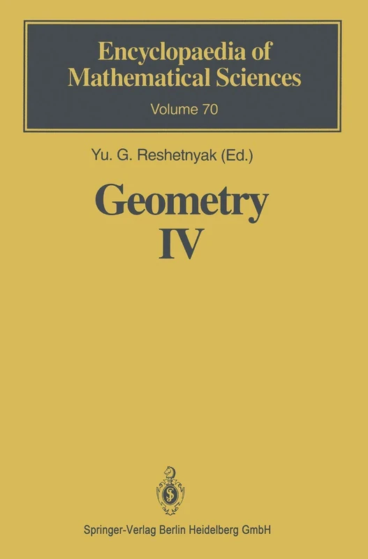 Geometry IV: Non-regular Riemannian Geometry: 70 (Encyclopaedia of Mathematical Sciences, 70)