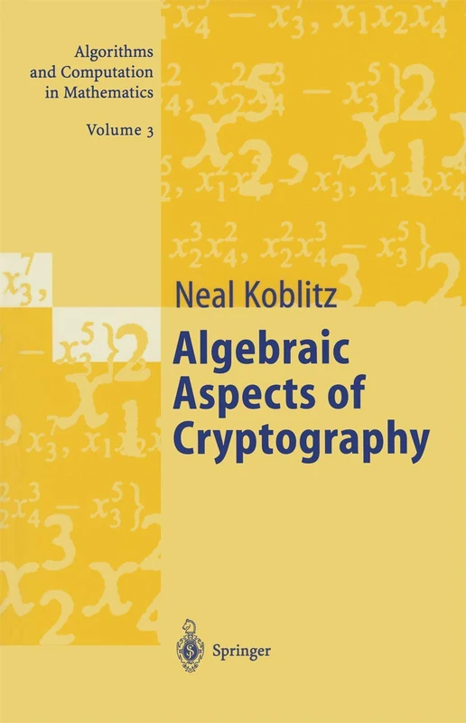 Springer Algebraic Aspects of Cryptography - Math Textbook