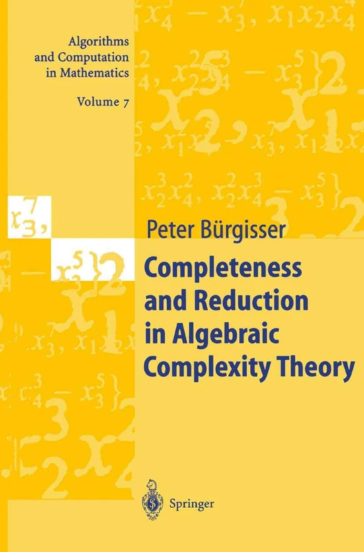Completeness and Reduction in Algebraic Complexity Theory: 7 (Algorithms and Computation in Mathematics, 7)