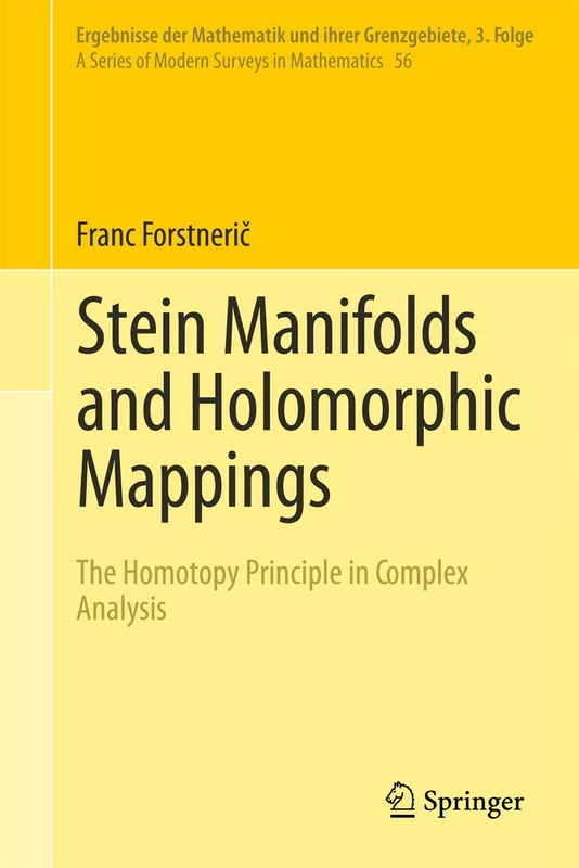Springer Stein Manifolds and Holomorphic Mappings - Vol 56
