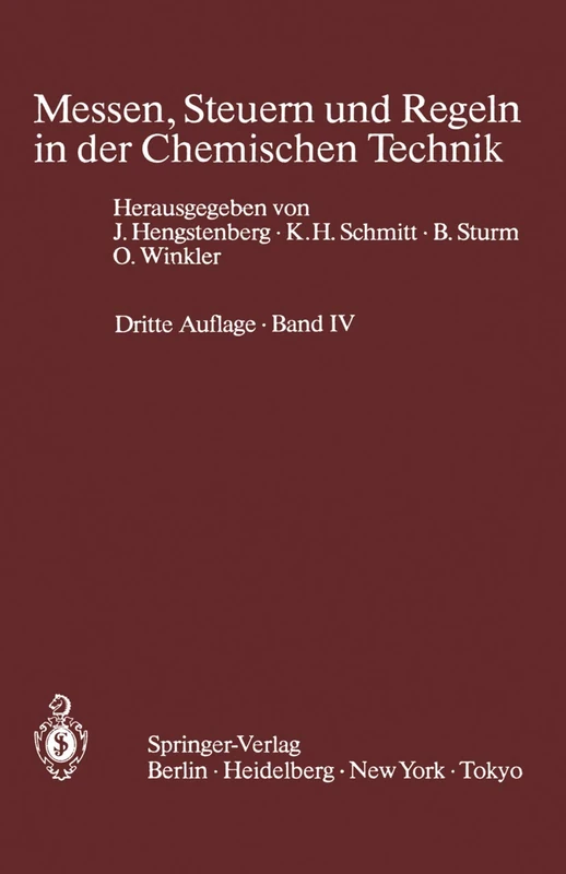 Messen, Steuern und Regeln in der Chemischen Technik: Band IV Meßwertverarbeitung zur Prozeßführung II (Digitale Verfahren) (German Edition) - Image 1