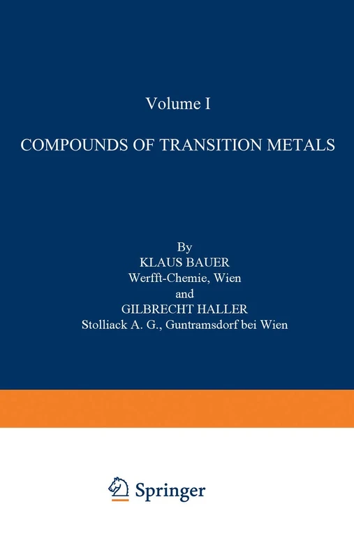 Compounds of Transition Metals: 1-3 / 1 (Organometallic Compounds, 1-3 / 1)