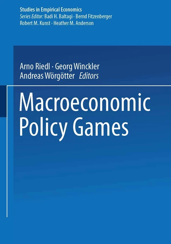 Macroeconomic Policy Games (Studies in Empirical Economics)
