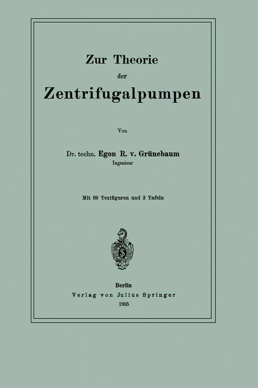 Zur Theorie der Zentrifugalpumpen