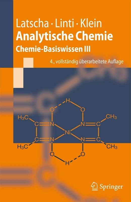 Analytische Chemie: Chemie―Basiswissen III (Springer-Lehrbuch)