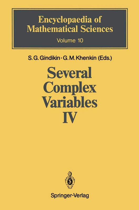 Several Complex Variables IV: Algebraic Aspects of Complex Analysis: 10 (Encyclopaedia of Mathematical Sciences, 10) - Image 1