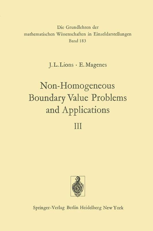 Non-Homogeneous Boundary Value Problems and Applications: Volume III: 183 (Grundlehren der mathematischen Wissenschaften) - Image 1