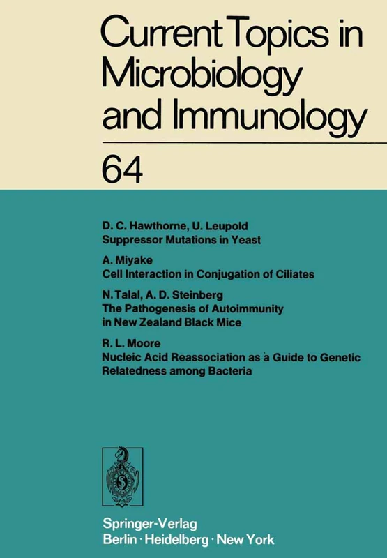 Current Topics in Microbiology and Immunology: Ergebnisse der Mikrobiologie und Immunitätsforschung Volume 64