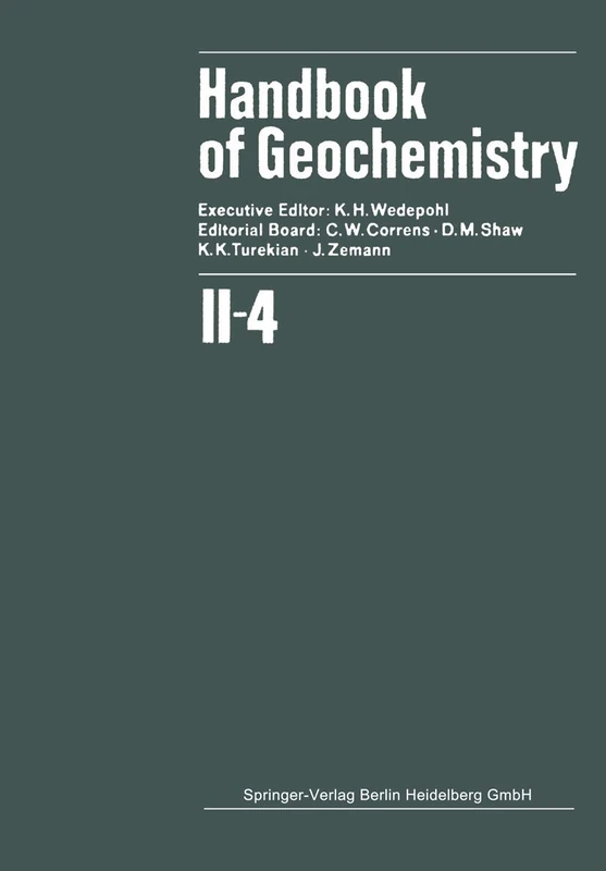 Elements Kr (36) to Ba (56): 2 / 4 (Handbook of Geochemistry, 2 / 4)