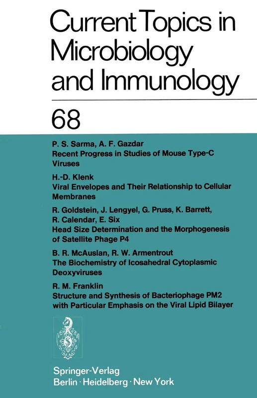 Current Topics in Microbiology and Immunology / Ergebnisse der Mikrobiologie und Immunitätsforschung: Volume 68