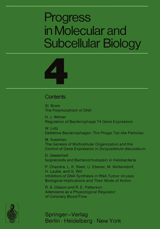 Progress in Molecular and Subcellular Biology: 4