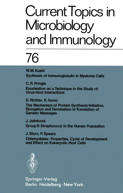 Current Topics in Microbiology and Immunology: 76