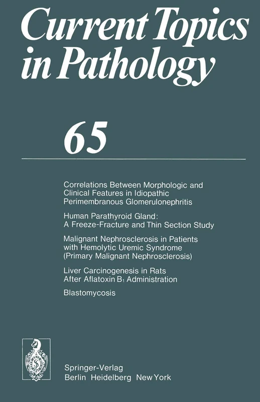 Current Topics in Pathology: Continuation of Ergebnisse der Pathologie: 65 - Image 1