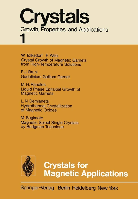 Crystals for Magnetic Applications: 1