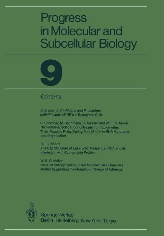 Progress in Molecular and Subcellular Biology: 9
