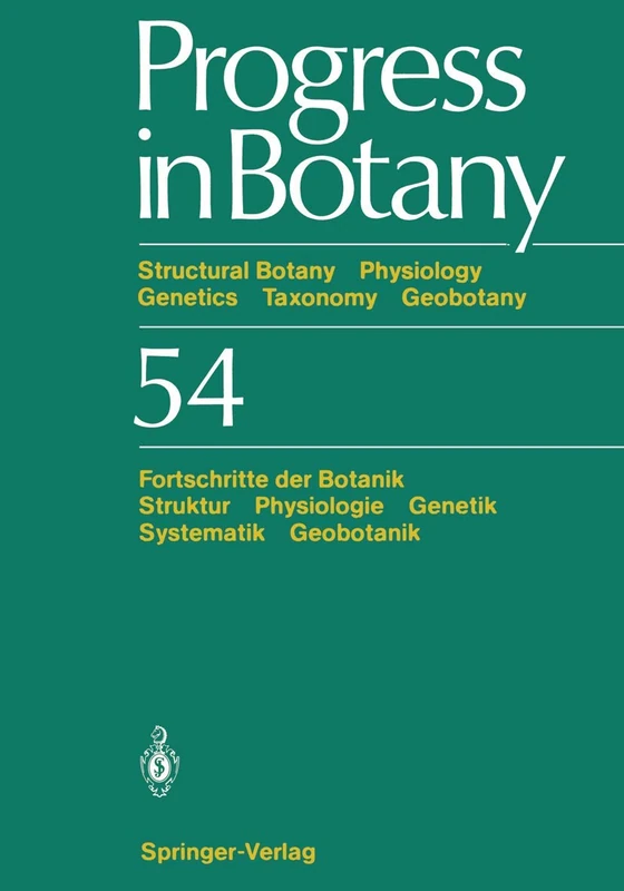 Progress in Botany / Fortschritte der Botanik: Structural Botany Physiology Genetics Taxonomy Geobotany / Struktur Physiologie Genetik Systematik Geobotanik: 54 - Image 1