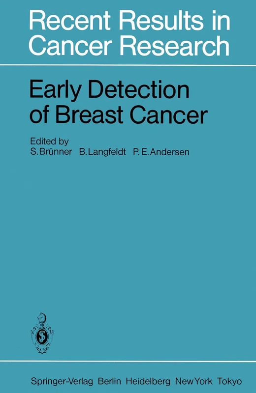 Early Detection of Breast Cancer: 90 (Recent Results in Cancer Research, 90)