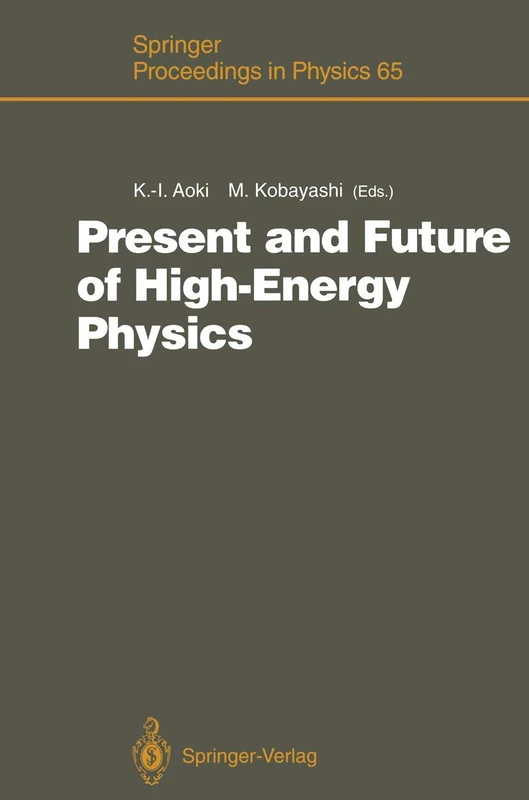 Present and Future of High-Energy Physics: Proceedings of the 5th Nishinomiya-Yukawa Memorial Symposium on Theoretical Physics, Nishinomiya City, ... 65 (Springer Proceedings in Physics, 65)