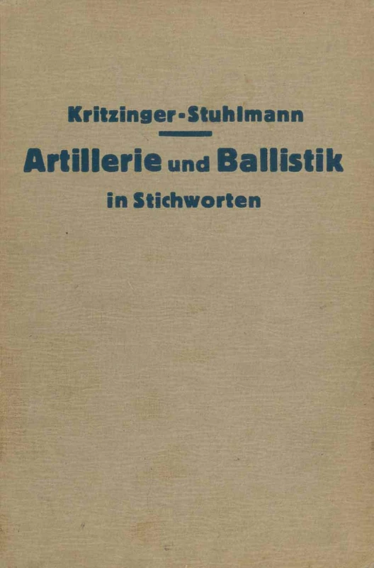 Artillerie und Ballistik in Stichworten