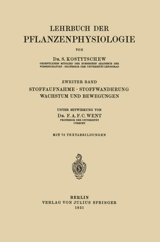 Stoffaufnahme · Stoffwanderung Wachstum und Bewegungen