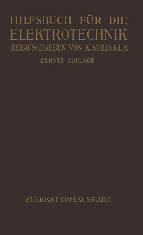 Hilfsbuch für die Elektrotechnik: Starkstromausgabe - Image 1